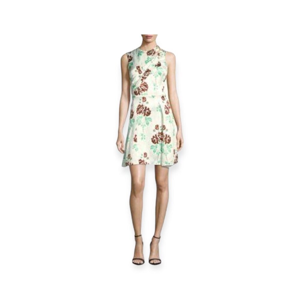 Victoria Beckham SS17 Rose Crepon D‑Ring Mini Dress UK8 US4, NWT